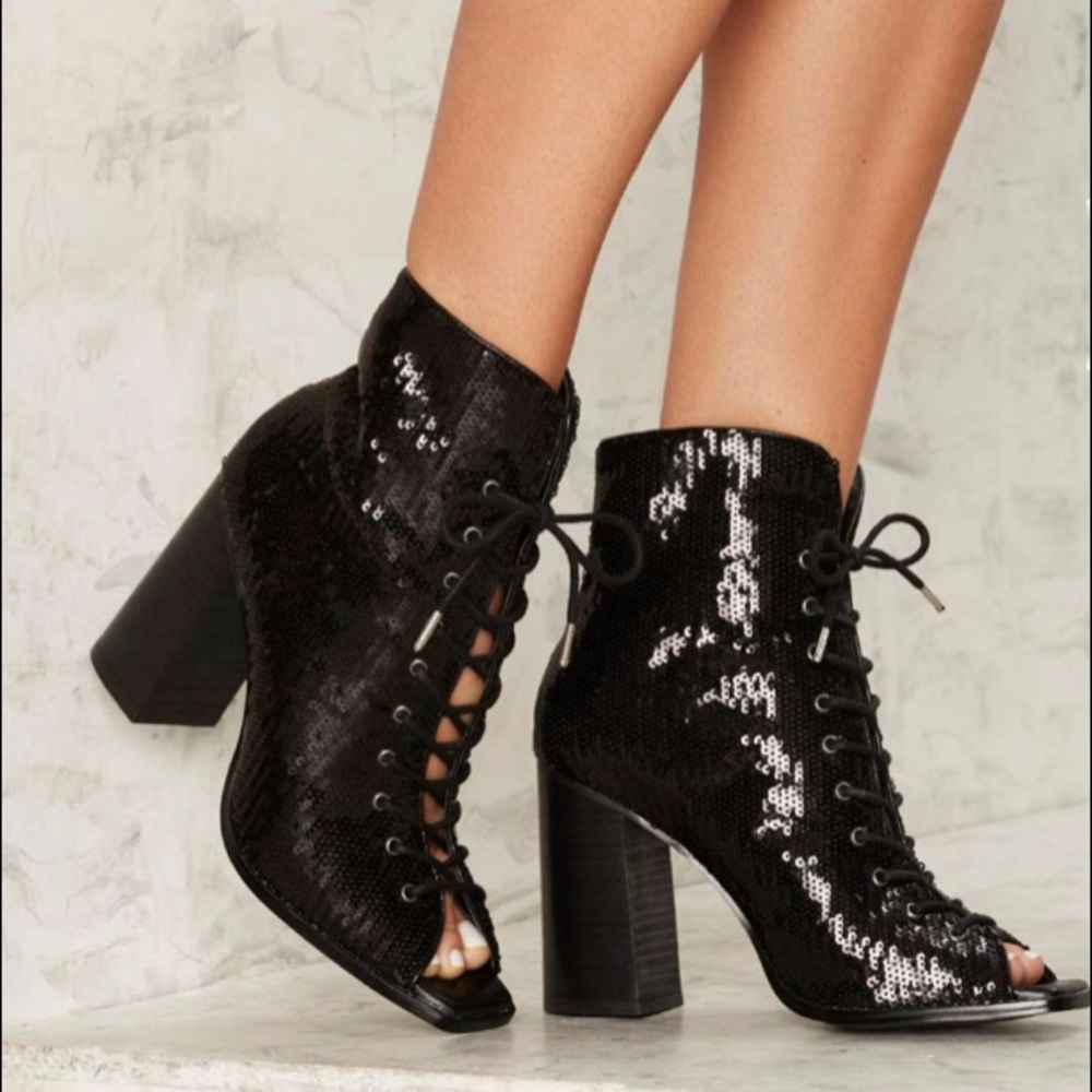 E8 by Miista Teal Sequin Bootie